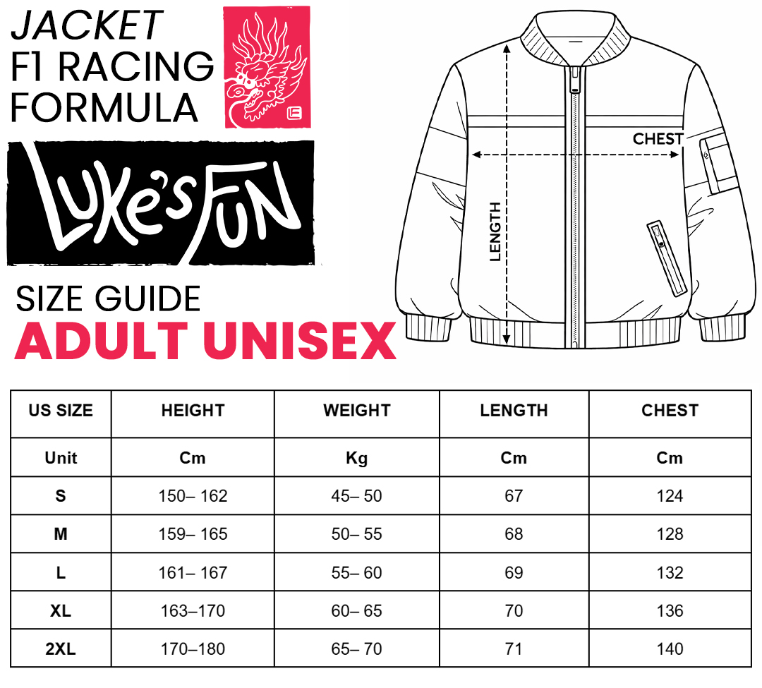 Size guide chart 1