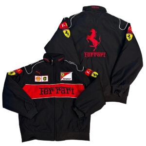 Ferrari Racing Jacket F1 NASCAR Bomber Vintage Streetwear Unisex Gift Black