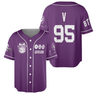 Personalized Custom BTS WORLD TOUR 'ARIRANG' 2026 Purple Edition Baseball Jersey