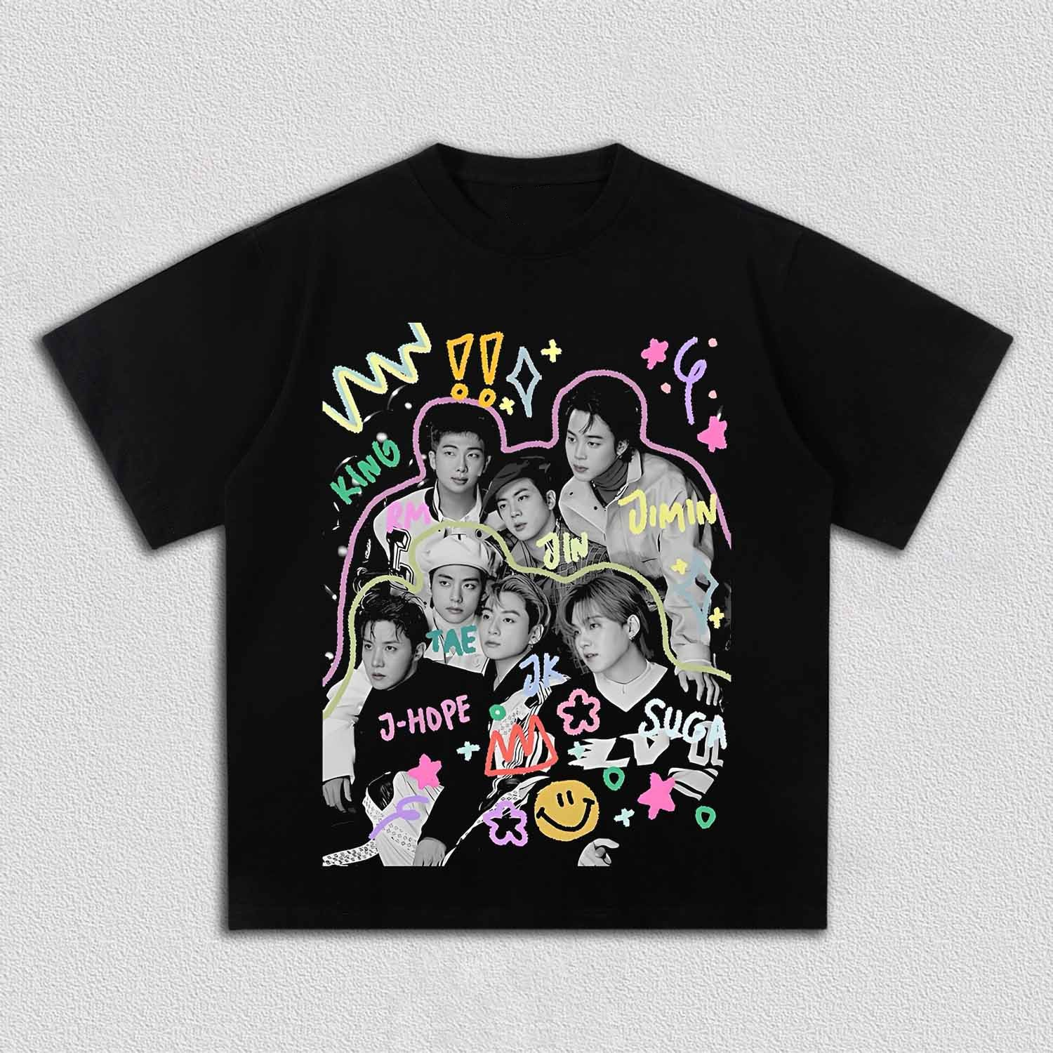 BTS Cute Doodle Vintage Shirt - Image 2