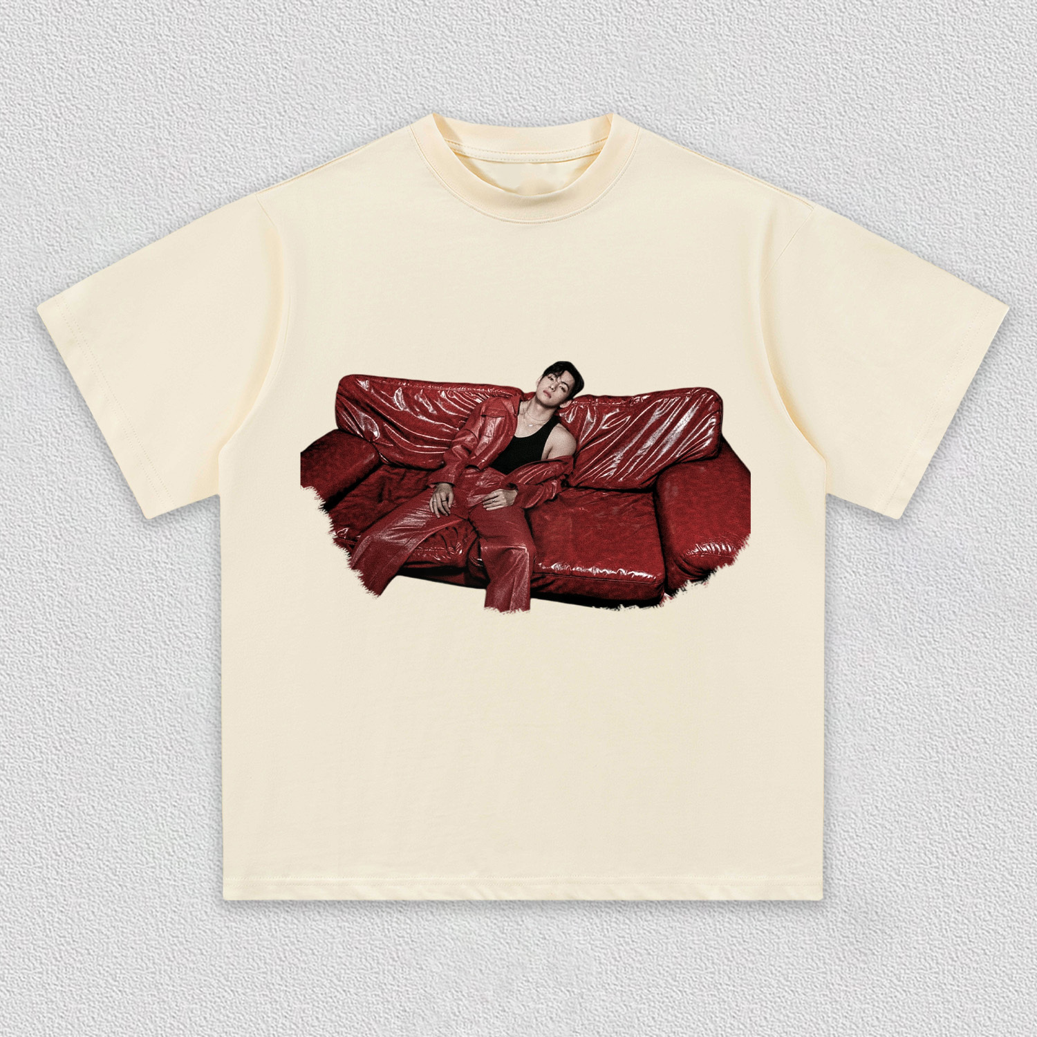 BTS V Red Sofa Vintage Shirt - Image 2