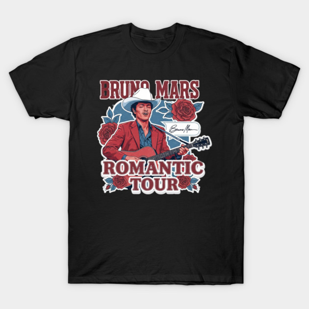 Bruno Mars The Romantic Tour 2026 Vintage 3 Shirt - Image 2