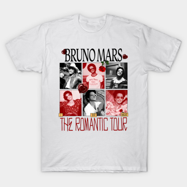 Bruno Mars The Romantic Tour 2026 Vintage 8 Shirt - Image 2