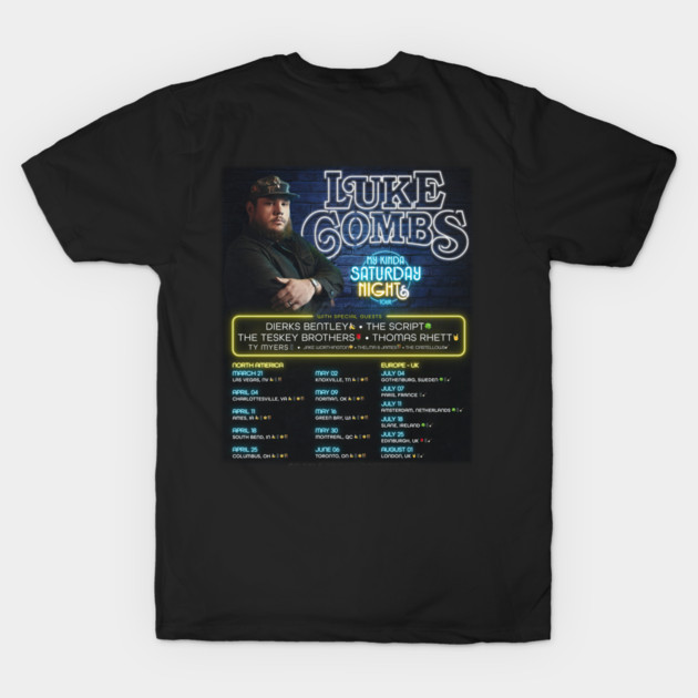 Luke Combs My Kinda Saturday Night Tour 2026 1.4 Shirt - Image 2