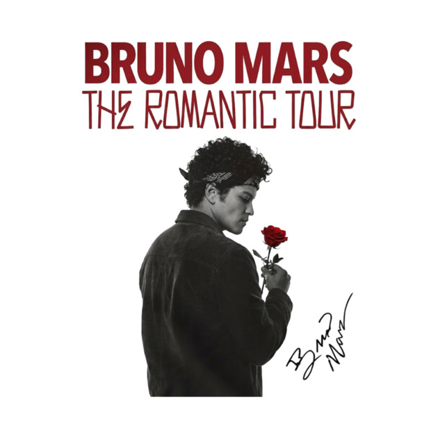 Bruno Mars The Romantic Tour 2026 Vintage 6 Shirt - Image 3