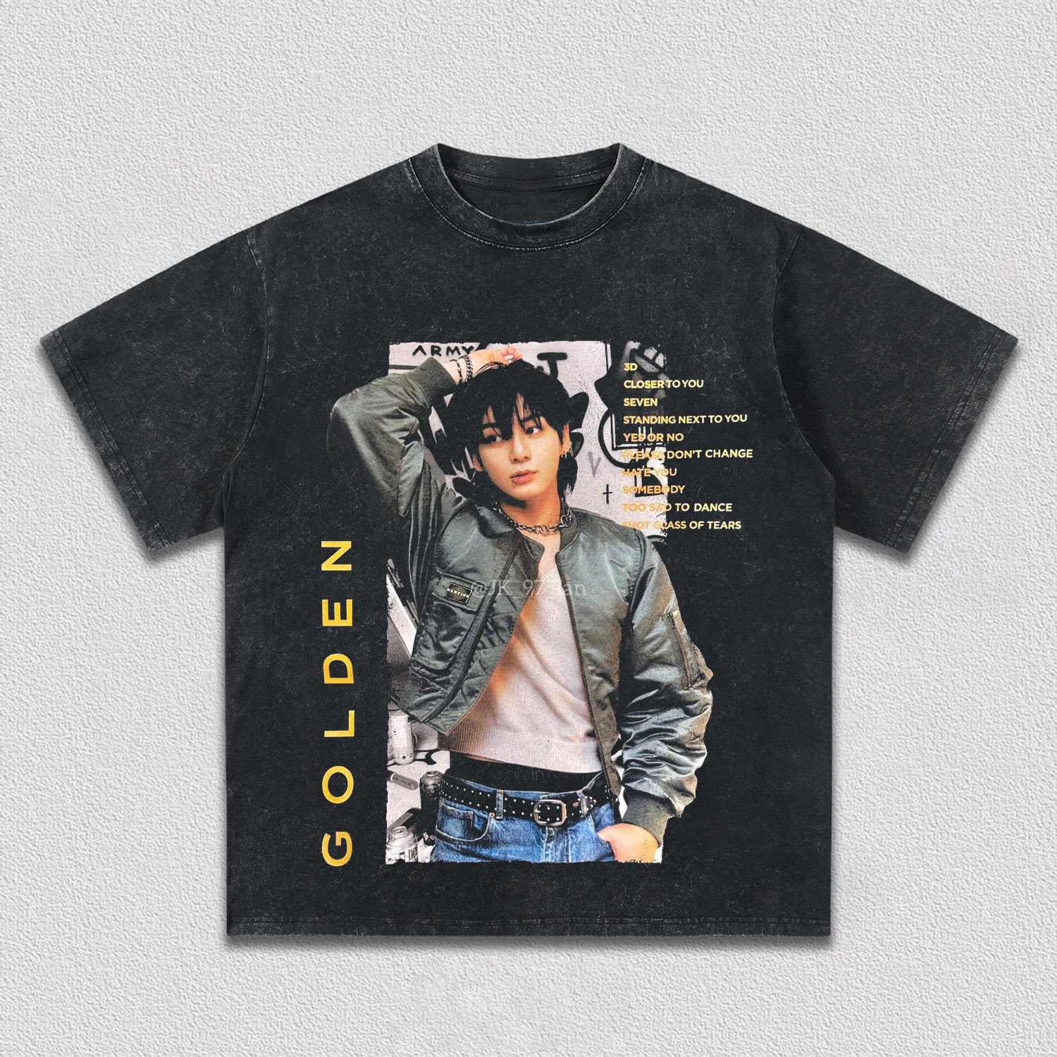 BTS Jungkook Golden Album Vintage Shirt - Image 4