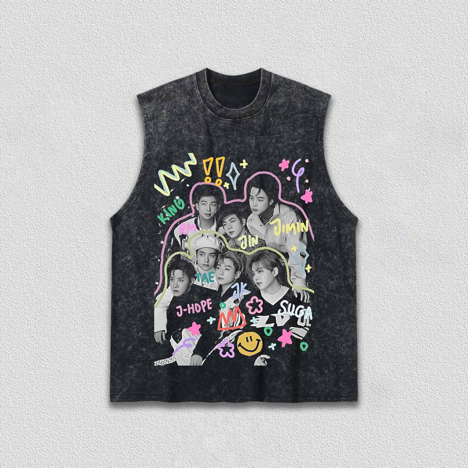 BTS Cute Doodle Vintage Shirt - Image 5