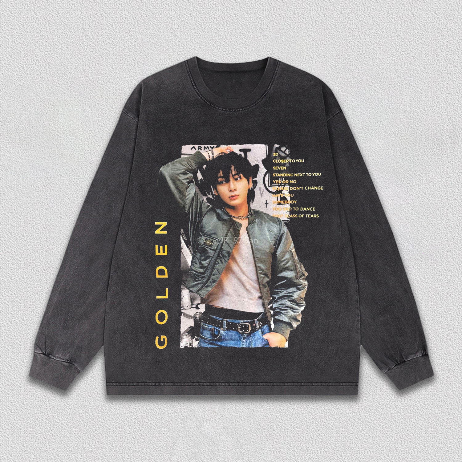 BTS Jungkook Golden Album Vintage Shirt - Image 5