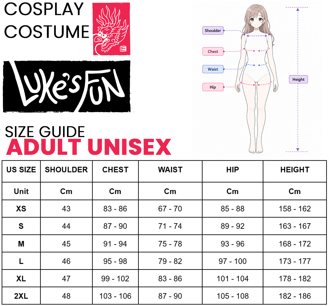 Size guide chart 1