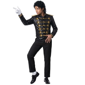 Michael Jackson Black Military Sequin Jacket Kid